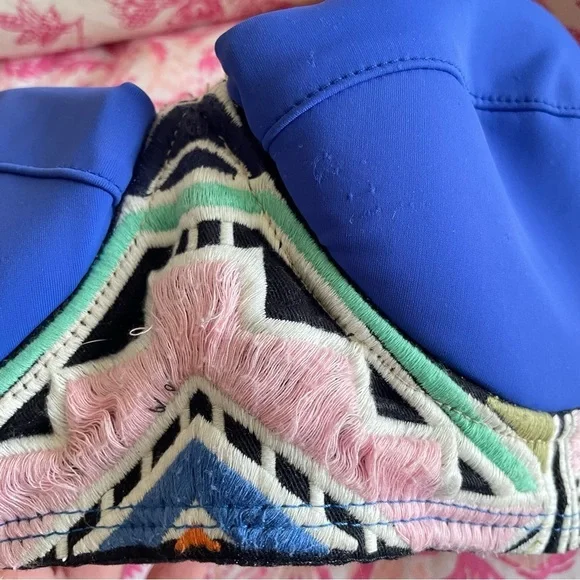 Mara Hoffman Embroidered Strapless Underwire Bikini Top & Bottoms Set - Picture 7 of 9